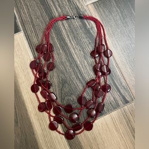 Red Beaded Necklace